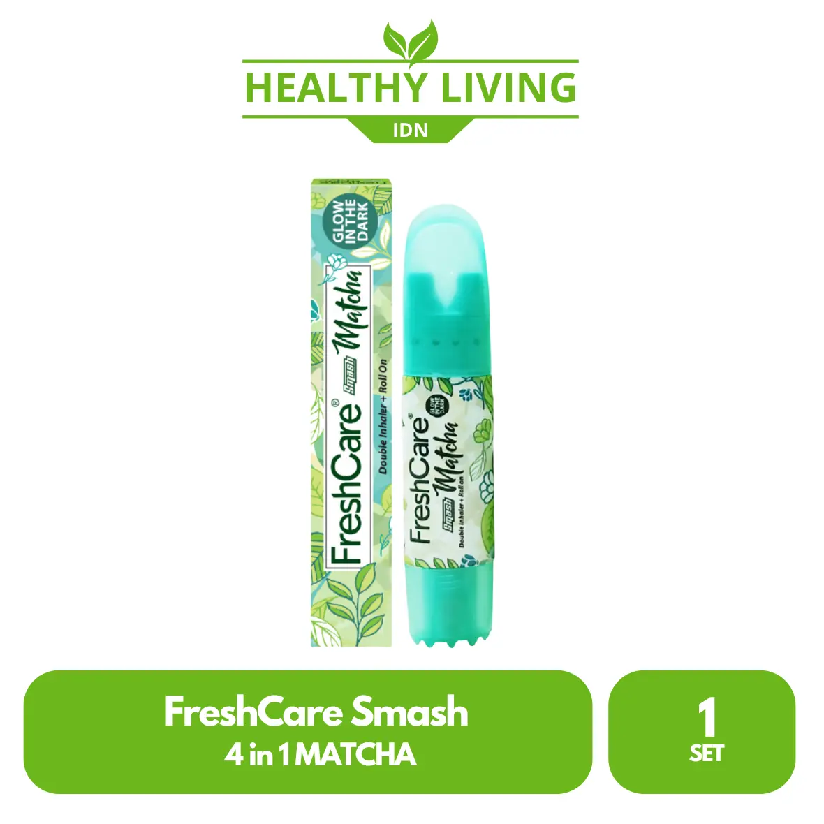 FreshCare Smash Matcha 4in1 Double Inhaler + Kerokan + Roll On + Pijat Pijit & Relaksasi Minyak Leher dan Punggung