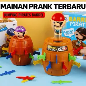 ￼( BISA COD ) PROMO Mainan Anak Jumping Pirates Barrel Crazy Pirate Roulette Funny Game Running Man Mainan Anak Jumping Pirates 5858 - Funny games - Pirates Barrel