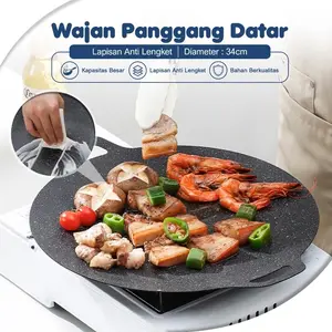 Wajan Kunduksi 34cm Alat Pemanggang Wajan Anti Lengket Serbaguna 34 Cm