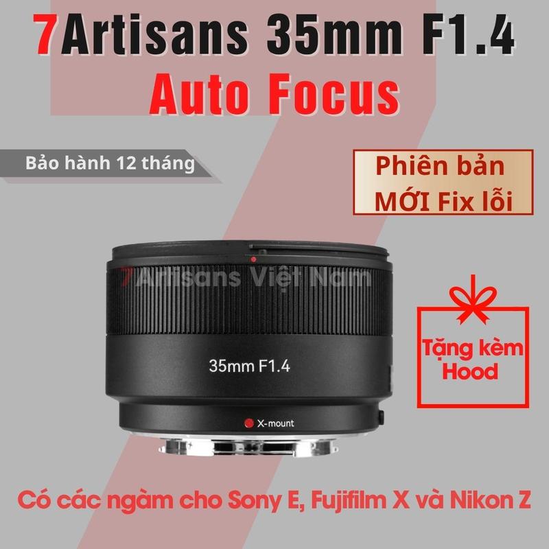 Ống kính 7Artisans AF 35mm F1.4 bản MỚI - Lens đa dụng lấy nét tự động Auto Focus dành cho Fujfilm X, Sony E, Nikon Z