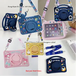 xqxm for Samsung Tab A11/ A9 8.7" X110/X115 A9 Plus 11" X210 / X215 / X216/ S9 FE : Case Aman Untuk Anak Motif Cover Lucu Anti Banting for A7 Lite A 8.0 A 10.5 S6 Lite : Casing Silikon