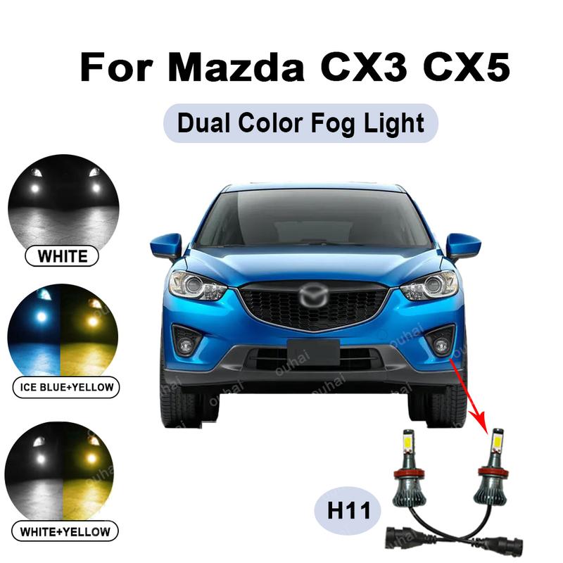 Sottobicchieri LED Acrilico Auto 7 Colori – Per Mazda 3/5/6/CX-3/CX-30/CX-5/CX-7/CX-8/CX-9/MX-5, Sensore Vibrazione E Luce, Antiscivolo (2 Pezzi)