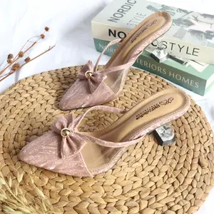 HMF Nulkerin Sepatu High Heels Kaca Wanita 7 cm JS02