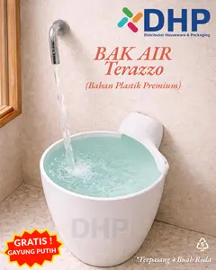 Pot Plasik Jumbo 50  PUTIH HITAM XXL Minimalis Pot Tanaman Besar Ada Roda di Bawah Bahan Plastik Tebal dan Kuat Bagus