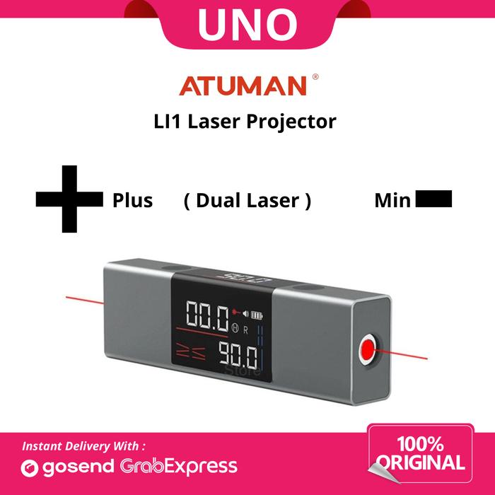 Li1 Jual DUKA Atuman LI1 Laser Line Projector Angle Inclinometer Dual Laser ...
