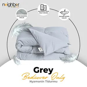 Bedcover Only / Hanya Bedcover Polos Ukuran 120x200 Premium Lembut