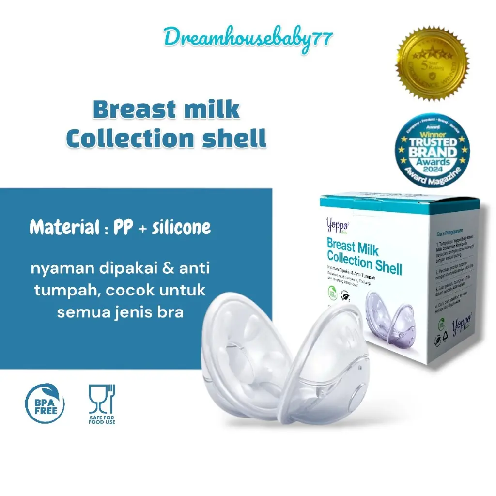 YOPPO BABY | Penampung Asi Rembes Silicon 2Pcs Breastpad Saver Shield Breast Milk Collector BPA Free