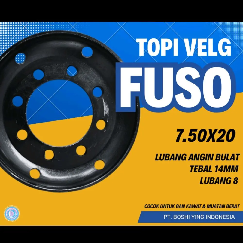 TOPI VELG FUSO LUBANG 8 TEBAL 16MM LUBANG ANGIN BULAT/MERCI - Shop ...