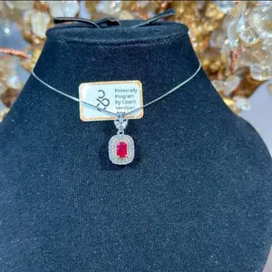 PERHIASAN RUBY LIONTIN GIWANG CINCIN KRISTAL ALAMI