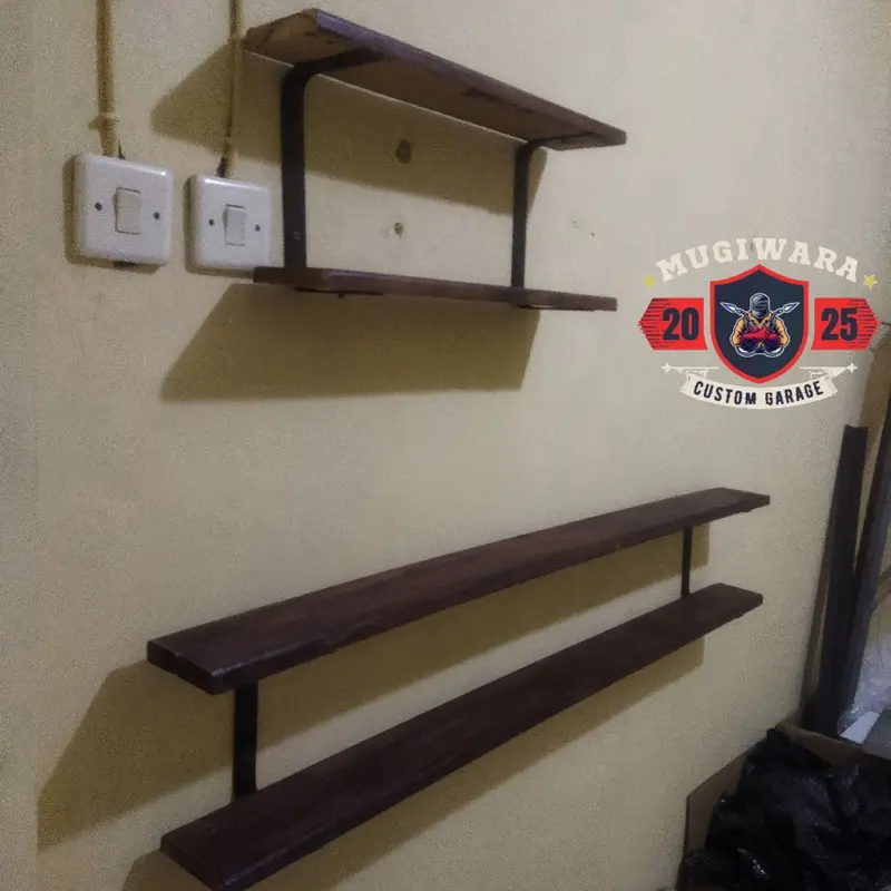 RAK 2 SUSUN, Rak bumbu dapur, rak barang, rak dinding tempel lebar 10cm Ambalan 1