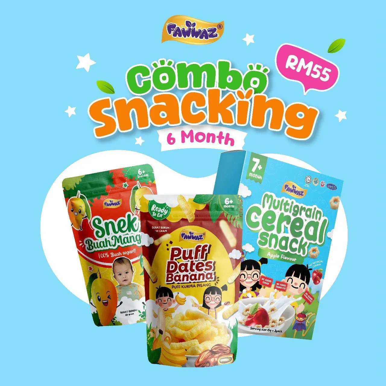 COMBO SNACK BABY FOOD 6BULAN KEATAS snekbayi makanan biskut