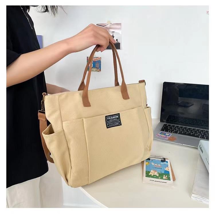 Product Introduction of Túi Vải Tote Nhật Bản, Dày Dặn, Nhiều Ngăn, Phong Cách Thường Ngày Thích Hợp Cho Học Sinh, Có Thể Mang Theo Bằng Tay Hoặc Đeo Một Bên Vai, Túi Đeo Chéo, Lý Tưởng Cho Trường Học, Thiết Kế Đơn Giản 26