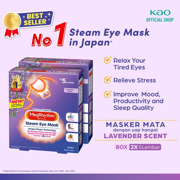 Gambar Megrhythm Steam Eye Mask Lavender 5s Twinpack - Masker Mata - Tanpa Gift dari KAO Indonesia Kab. Bekasi 4 Tokopedia