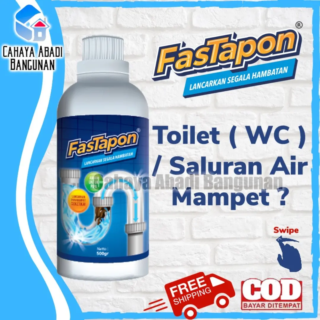 Fastapon Cairan Anti Sumbat Untuk Toilet Closet Wastafel Septic Tank Saluran Kamar Mandi