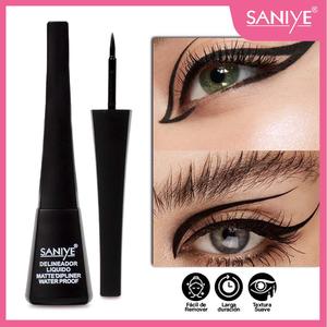 SANIYE EYE LINER-delineador para ojos lapíz negro y matte,plumón líquido indeleble,alta pigmentación ,resistente al agua,fácil de colorear