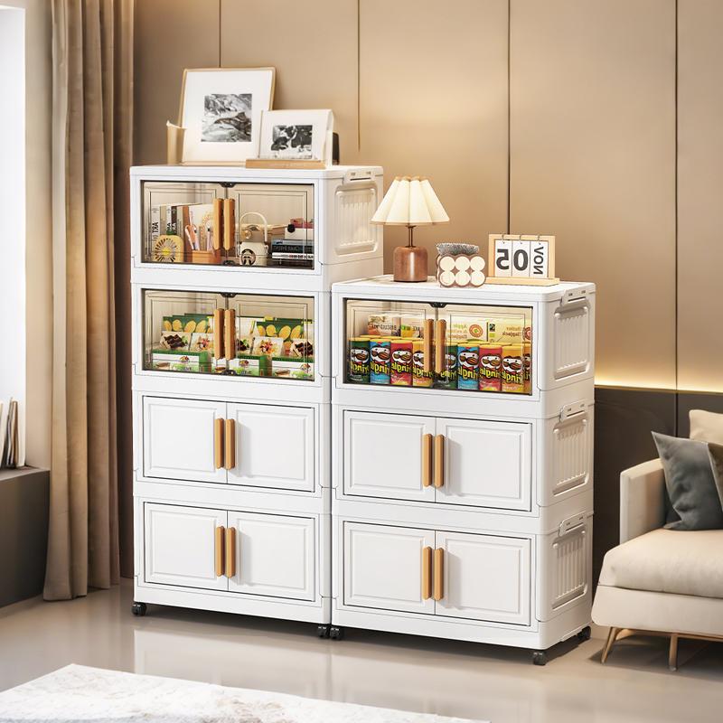 Lemari Plastik Lipat Serbaguna Susun Lemari Pakaian Plastik Penyimpanan Rumah Tangga Hemat Ruang