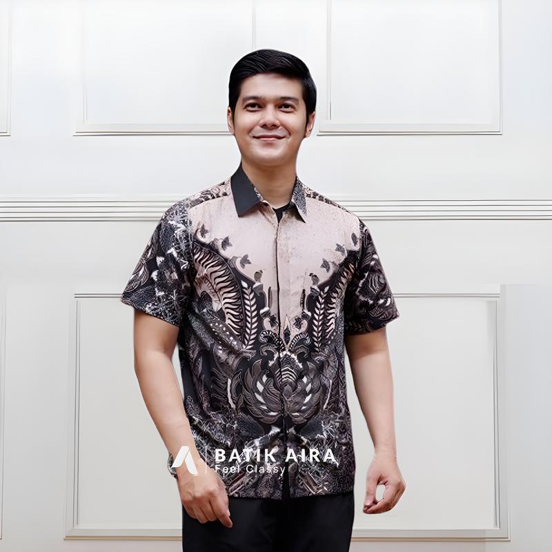 Kemeja Batik Pria batik premium lengan panjang terbaru 2024 cowok batik pria pendek anak laki Hem 4