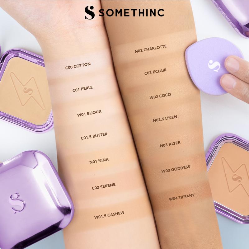 SOMETHINC Copy Paste COVERBLUR Powder Foundation 12g | Two Way Cake [free peeling serum] 3