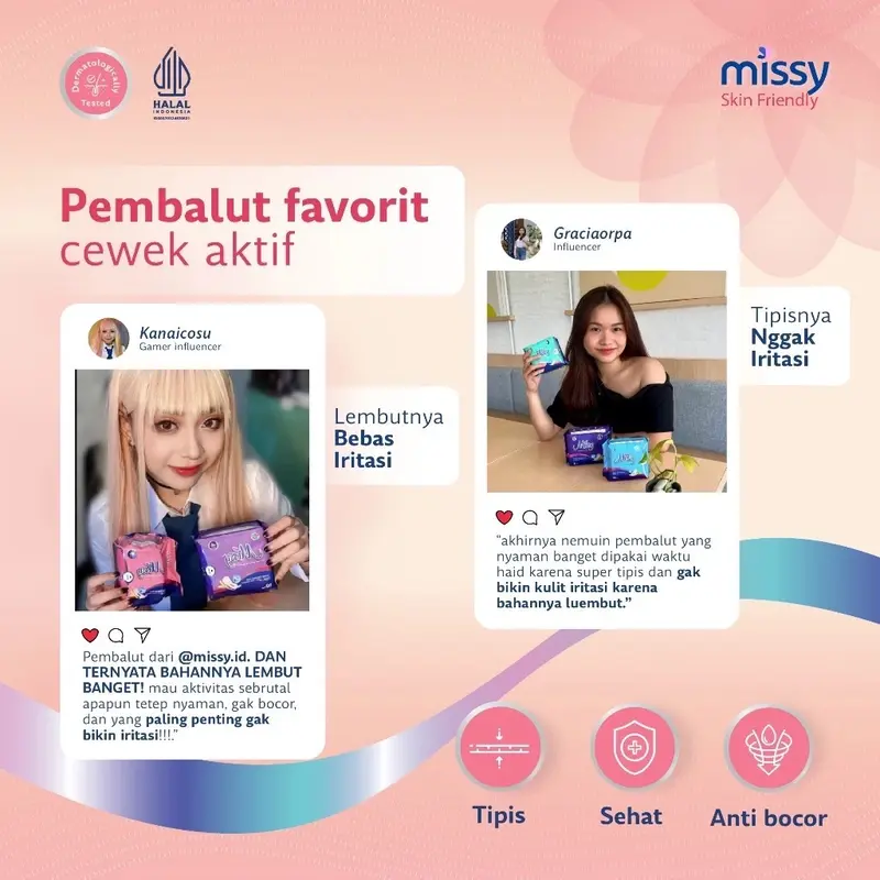 MISSY SKIN FRIENDLY SF Menstrual Pants Pembalut Celana Menstruasi Anti Bacterial All Size S-M Isi 5PCS 3