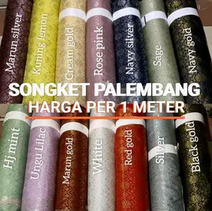 Songket Palembang/Songket Meteran /Songket mesin Palembang Low Waist