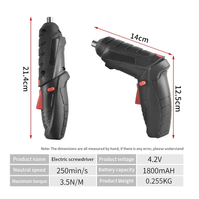 REAIM 47 Pcs Set Bor Mini Portable Screwdriver Baterai Bor Mini Cordless Screwdriver 4.2 V Impact Cordless Drill Screwdriver Baterai Mesin Bor Obeng Set Lengkap Baterai Charger 6