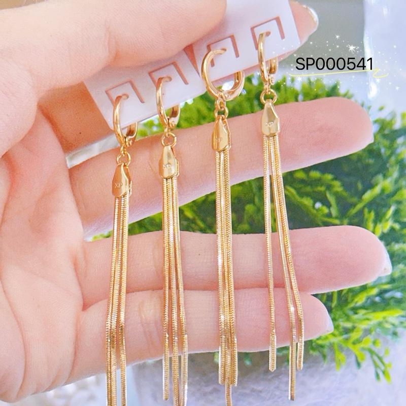 Bông tai 3 tua mì mịn xp bền có ký hiệu - bông khoen màu 750 miền tây