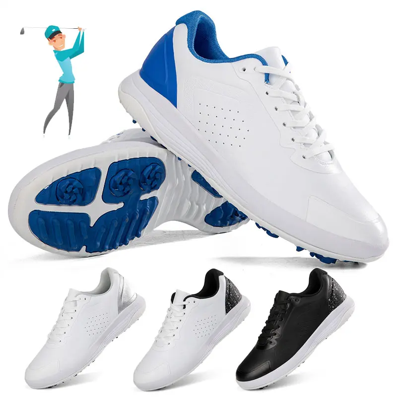 Men's Women's Outdoor Sports and Leisure Shoes Buckle Golf Shoes and Hiking Shoes Comfortable Spikeless Outdoor Golf Walking Sport Sneakers for Men
