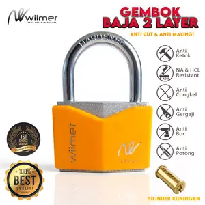 GEMBOK BAJA 60 MM & 4 KUNCI ,PROTEKSI GANDA DENGAN LAPISAN ABS ,ANTI KARAT! ,BAHAN TEBAL, GARANSI ANTI MACET!