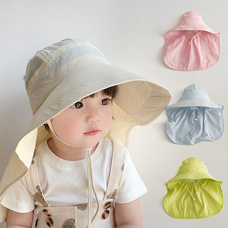 Mũ Ngư Dân Cho Em Bé Mũ Chống Nắng Mùa Hè, Nhanh Khô, Dành Cho Bé Trai Và Bé Gái, Mũ Tai Bèo Vành Lớn, Có Che Cổ, Mũ Đi Biển