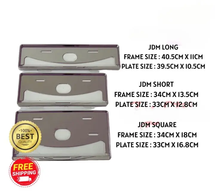Chrome Car Plate Frame  Frame Kereta Accessories