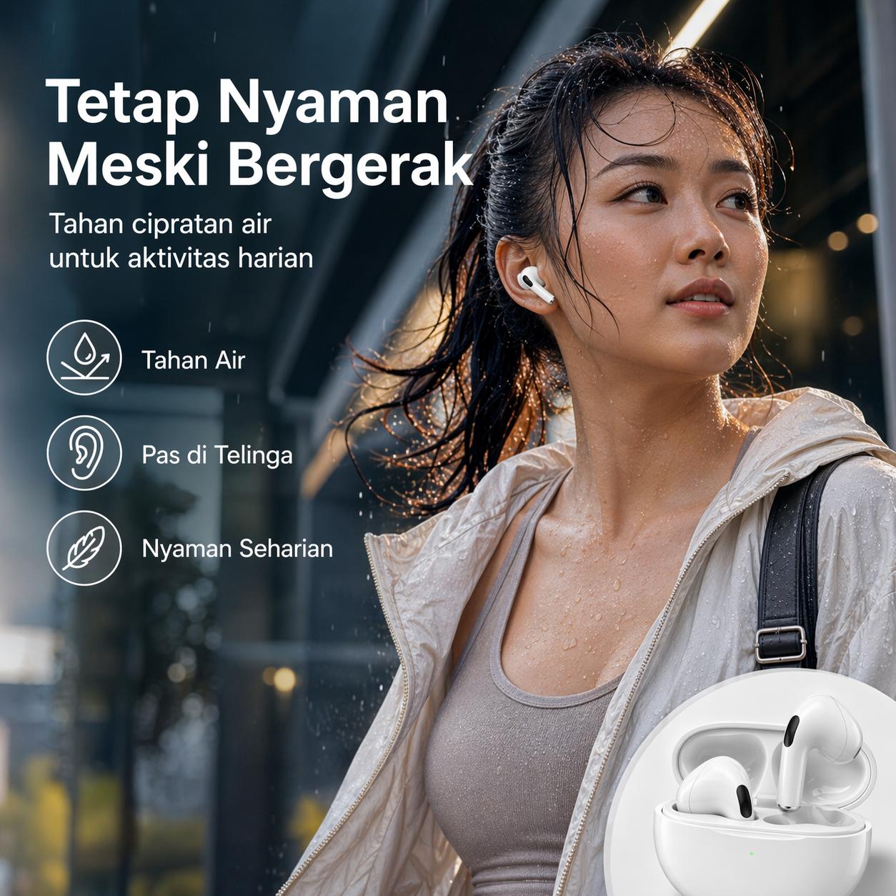[Garansi Resmi] Black Myth Wukong TWS Bluetooth  Earphone ANC Peredam Kebisingan  Earbuds Mikrofon Internal HD Baterai 24 Jam Cocok Untuk Olahraga
