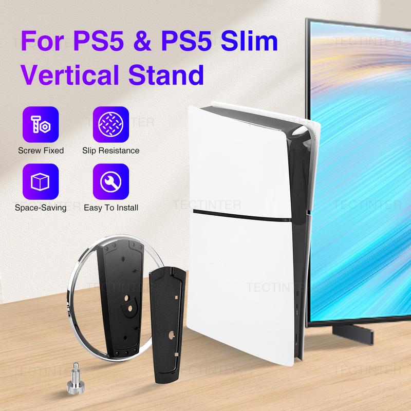 Đế Chân Đế Làm Mát Dọc, Dành Cho PS5 Pro, PS5 Và PS5 Slim, Giá Đỡ Đế Phiên Bản Đĩa Và Kỹ Thuật Số Playstation5, Giá Đỡ Chống Trượt, Phụ Kiện Cho PS5 Pro Và PS5, Tương Thích Với PS5 Pro Và PS5 Và PS5 Slim 7