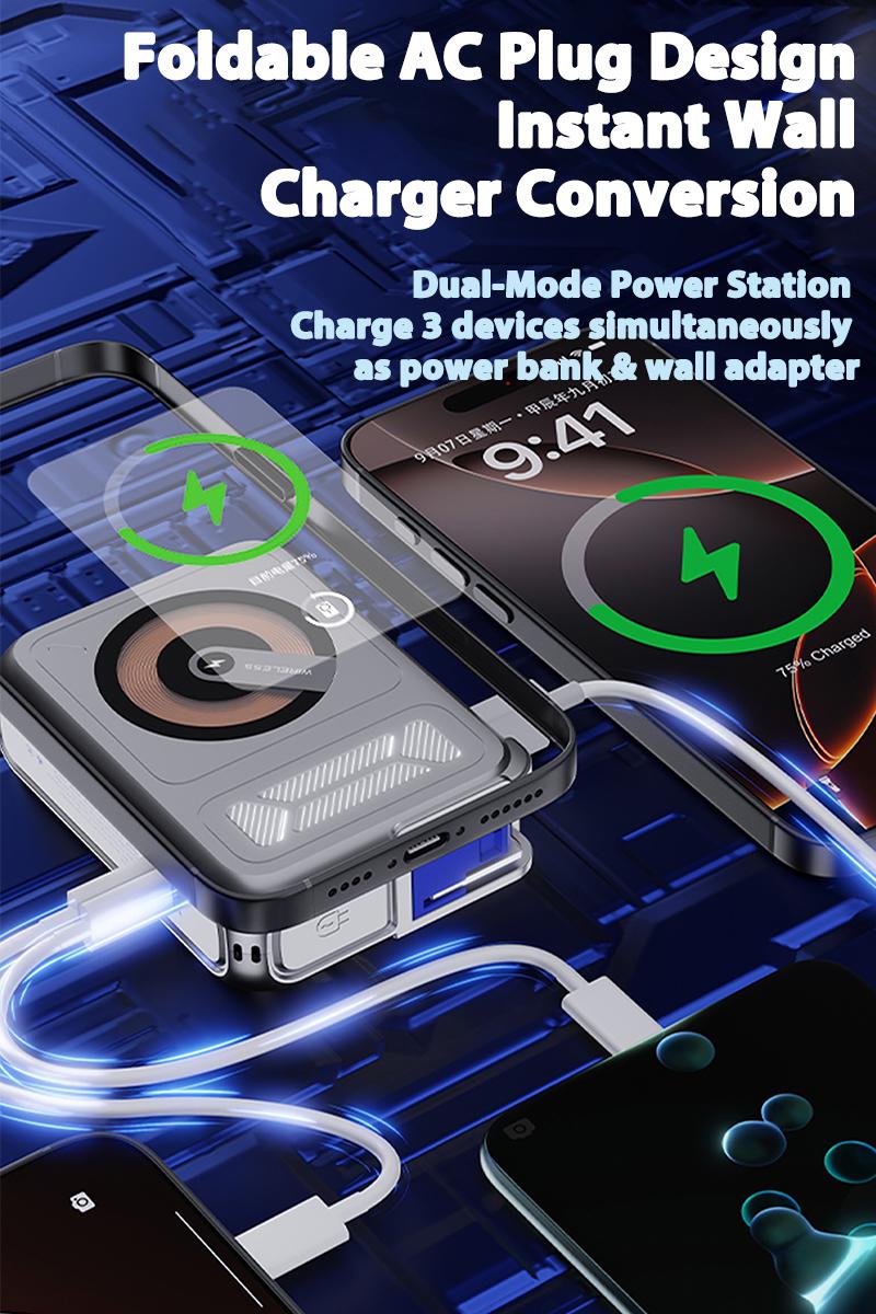 AC Plug 5 in 1 Magnetic Mobile Power Bank 1W-2W Built-In Bracket Multi-Port Charging Suitable for a Variety of Devices Portable 14 73930829d91b48bcb9921bf4ffb4fe3f~tplv aphluv4xwc resize jpeg:800:1200