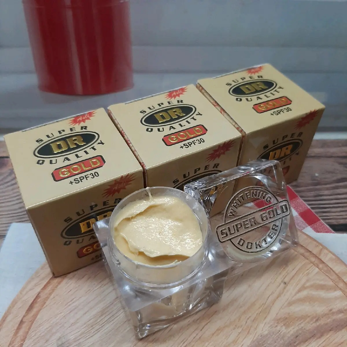 [  3.pcs ] Cream Dr gold Hollo Kuda Pelembab Wajah