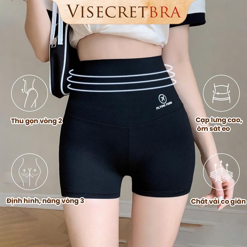 VISECRETBRA Quần Đùi Su Nữ Gen Bụng Eo Nâng Mông Mềm Mịn Thoải Mái VN2405021K Women Pants Giặt Tay Không Chất Tẩy Định Hình Thiết Kế Thắt Eo Co Giãn Chất Liệu Thoải Mái Và Thoáng Khí