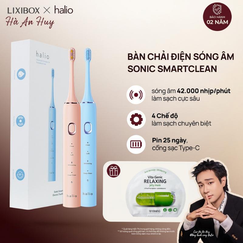 Bàn Chải Đánh Răng Điện Halio Sonic SmartClean/SonicLite Với Công Nghệ Sóng Âm Sonic tần số cao Lixibox