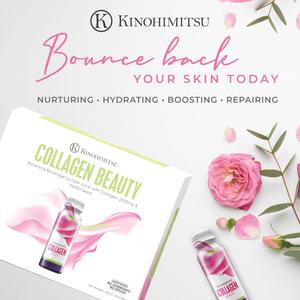 Kinohimitsu Collagen Beauty (Minuman Kolagen untuk Kecantikan Kulit dengan 2500mg Kolagen) * Lychee Jus* collagen supplemen Supplement