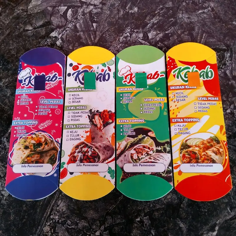 50 LEMBAR KERTAS KEMASAN KEBAB 24X9 LABUBU TERBARU QUALITY 7