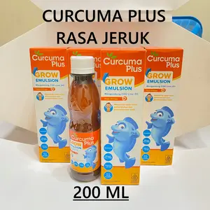 Curcuma Plus Grow Emulsion Jeruk 200 ml Vitamin Anak Untuk Pertumbuhan dan Nafsu Makan Anak