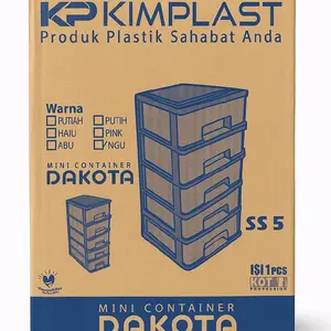 RAK LACI SUSUN 5 SERBA MURAH VIRAL Plastik Putih Penyimpanan