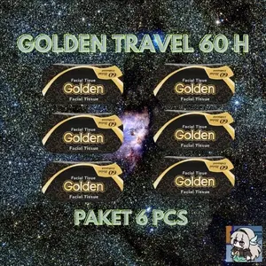Golden Travel 60 Helai Embossed Paket 6 Pcs Tissue Wajah Elegan dan Praktis untuk Kebutuhan Sehari-hari