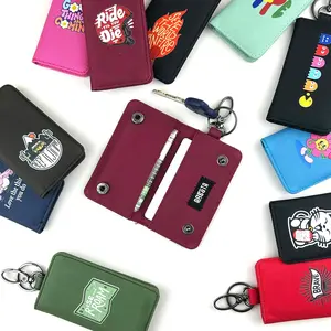 Dompet STNK mobil motor gantungan kunci keyless lipat dua muat kartu gambar simpel