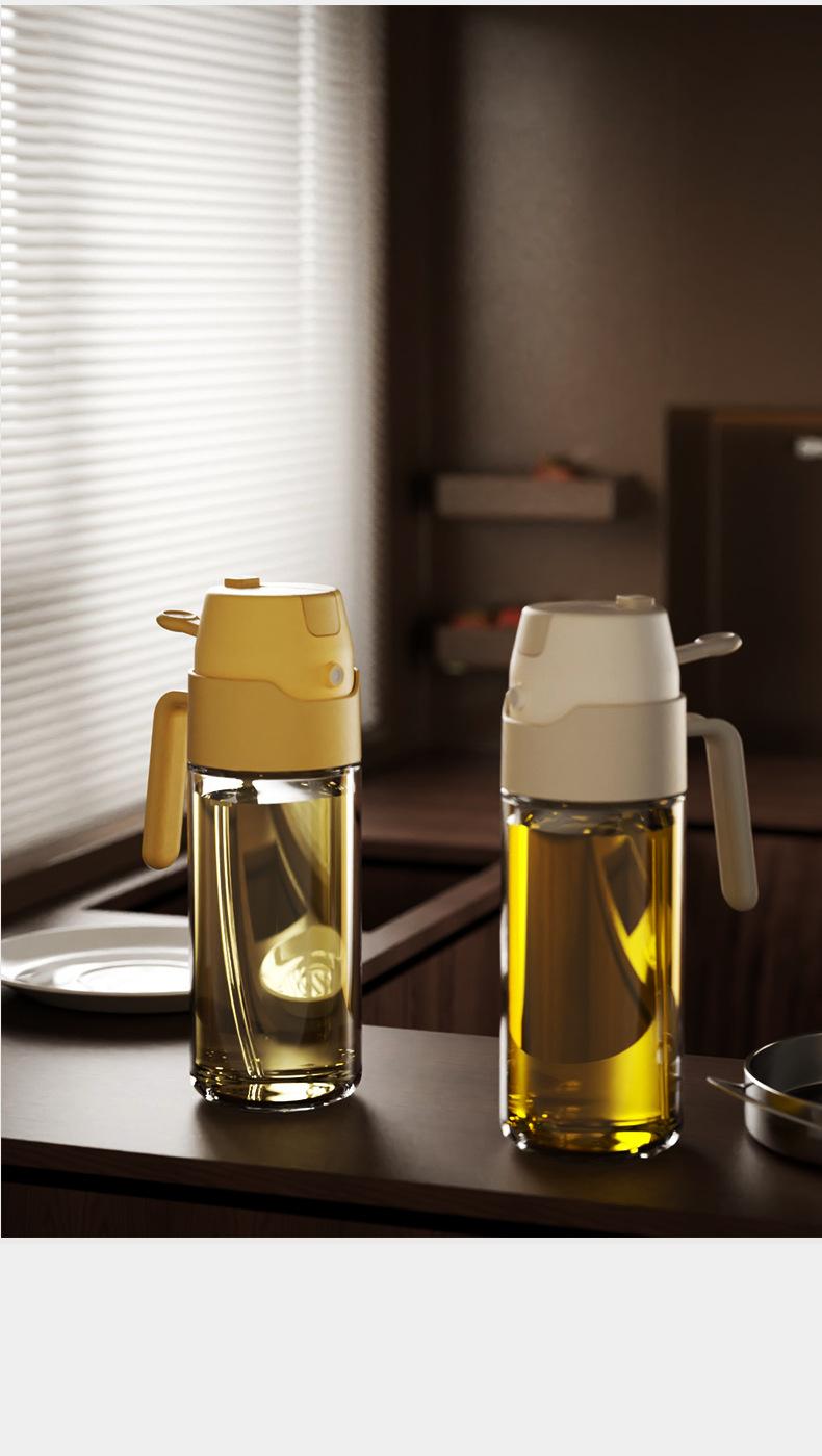 Product Introduction of Oil can spray and pour dual-purpose oil spray pot kitchen special household oil spray bottle glass food-grade spray Kitchen tool cruet Kitchen tool  air fryer Cooking too sauce cruet vinegar bottle oil  spray Dispensers Utensils 8