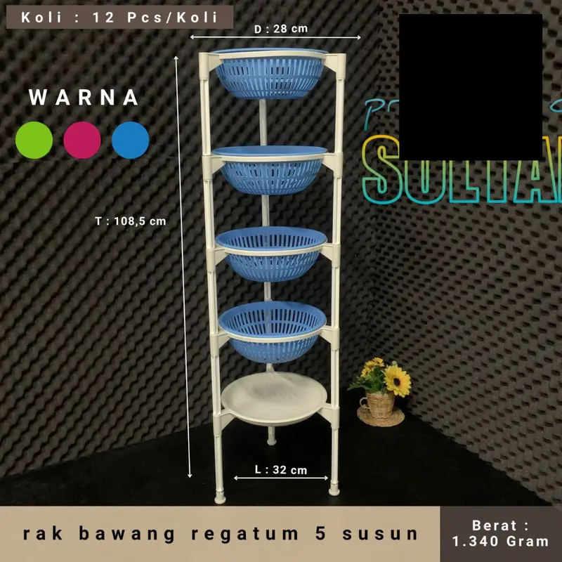 Rak bawang 5 susun regatum Plastik 1