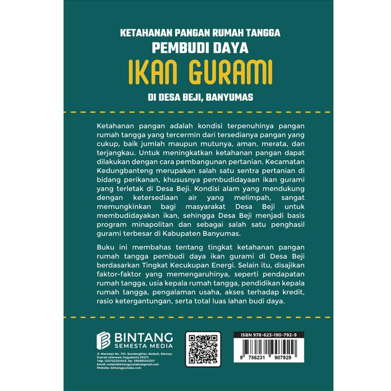 Buku Ketahanan Pangan Rumah Tangga Pembudi Daya Ikan Gurami di Desa Beji, Banyumas - Sheila Ardilla Yughi 1