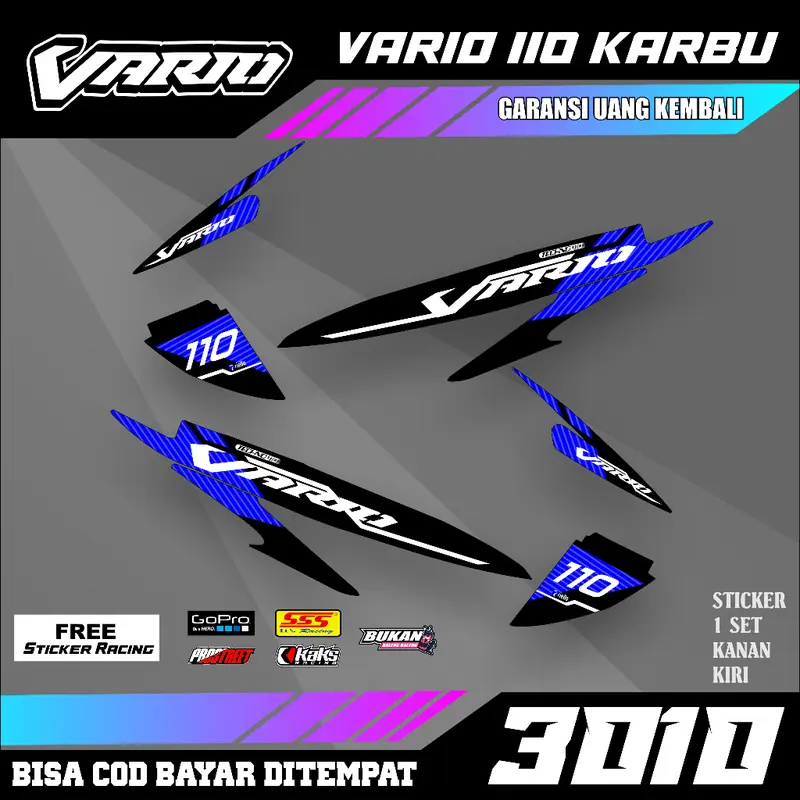 Striping Vario 110 Karbu Design Motif Malaysia - Setriping Setiker Sticker List Variasi Semi Fullbody Honda Vario Karbu 110 Free Sponsor 5