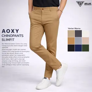 Celana Chino Panjang AOXY Premium Chinos Slimfit Dewasa Katun Stretch Melar Elegant S Trousers Distro Pria Casual Formal Kerja Kantor Cowok Cewek Unisex Celana Chino Panjang AOXY Premium Chinos Slimfit Dewasa Katun Stretch Melar Elegant S Trousers Distro Pria Casual Formal Kerja Kantor Cowok Cewek Unisex