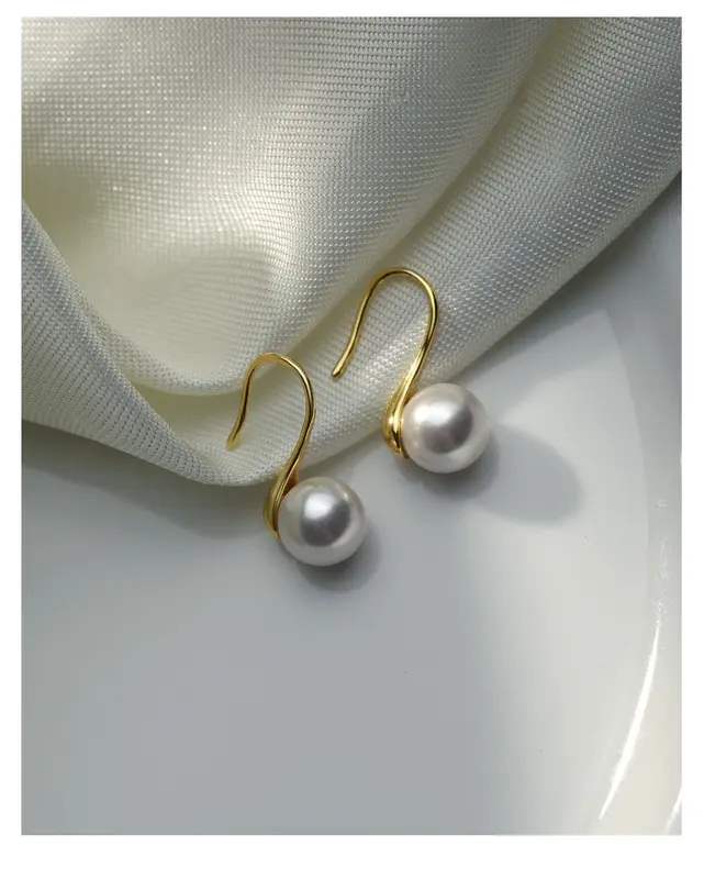 Anting Mutiara Perancis Anting Kelas Atas 2024 Anting Kait Telinga Desain Ceruk Mewah Ringan Gaya Laris Baru 1