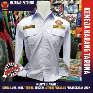 kemeja seragam karang taruna baru/free nama