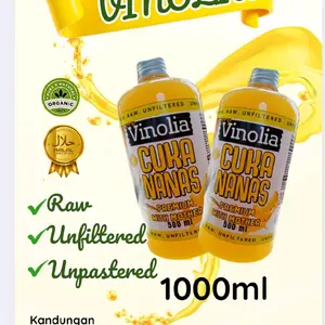 promo 2 BOTOL CUKA NANAS VINOLIA Promo Bundling Cuka NANAS 1 LITER- Kontrol Gula Darah dan Kolesterol - Beli 1 BONUS 1